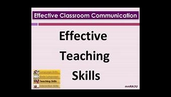 Effective teaching skill